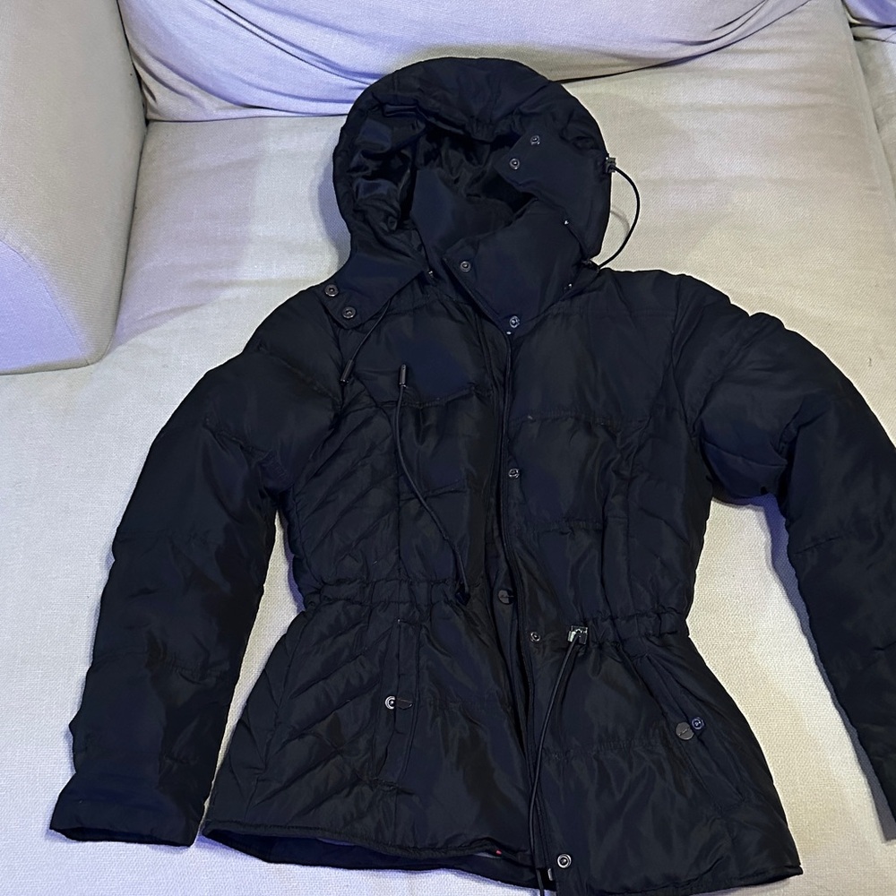 Michael Kors Black Hooded Puffer Jacket